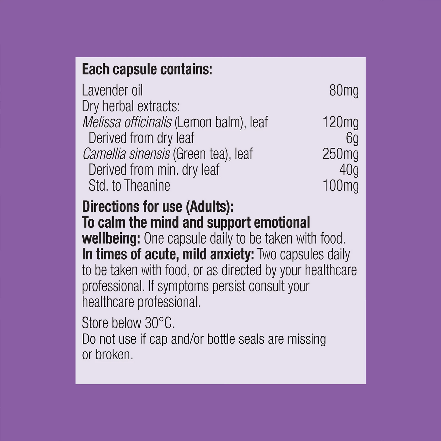 Metagenics NeuroCalm Soothe 30 Caps