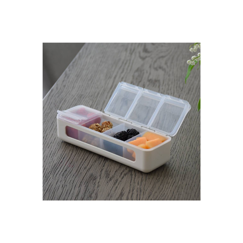 Melii Snackle Box- 4 Compartment - Ivory