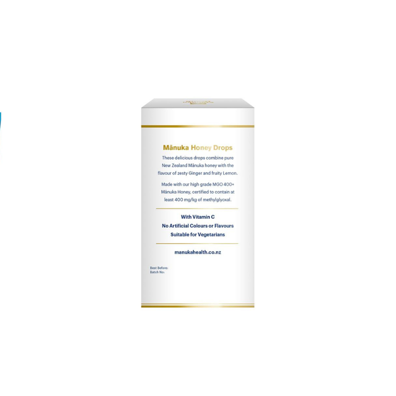 Manuka Health Manuka Honey Lozenge Drops Lemon & Ginger 15 Pack 65g