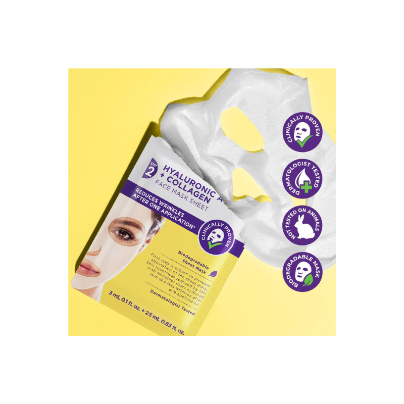Skin Republic Two Step Hyaluronic Acid and Collagen Face Mask