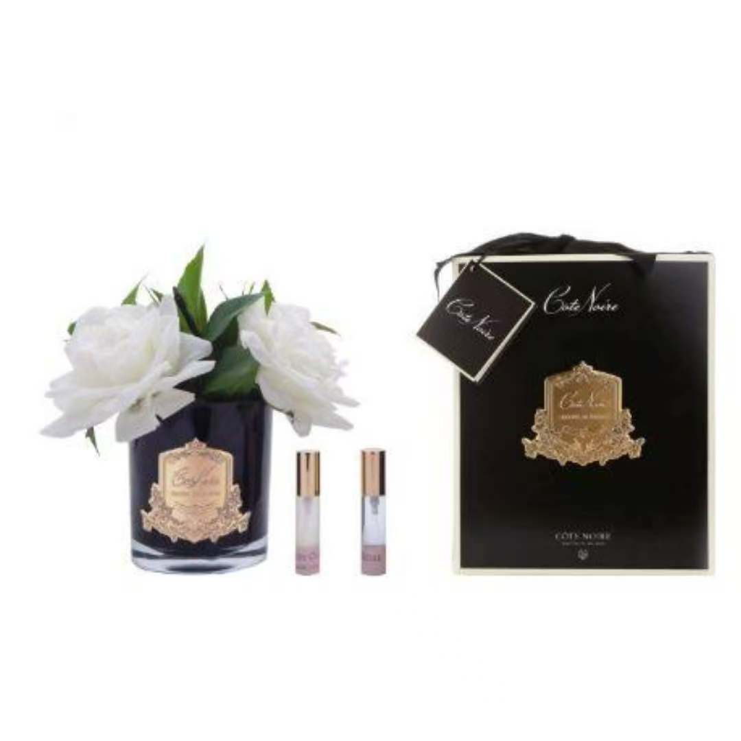 Cote Noire Perfumed Ivory English Rose - Black Glass