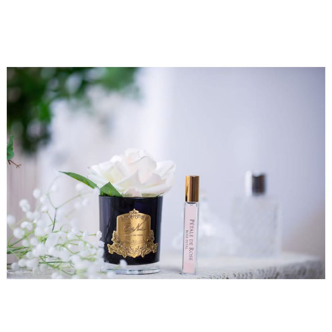 Côte Noire Perfumed Natural Touch Single Rose - Black - Pink Blush