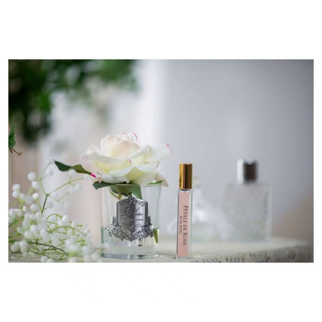 Côte Noire Perfumed Natural Touch Single Rose - Clear - Pink Blush