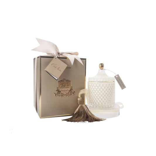 Cote Noire Grand Cream & Gold Art Deco Candle - Blonde Vanilla