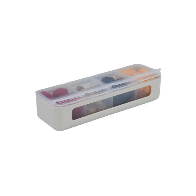 Melii Snackle Box- 4 Compartment - Ivory