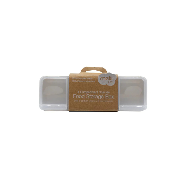 Melii Snackle Box- 4 Compartment - Ivory