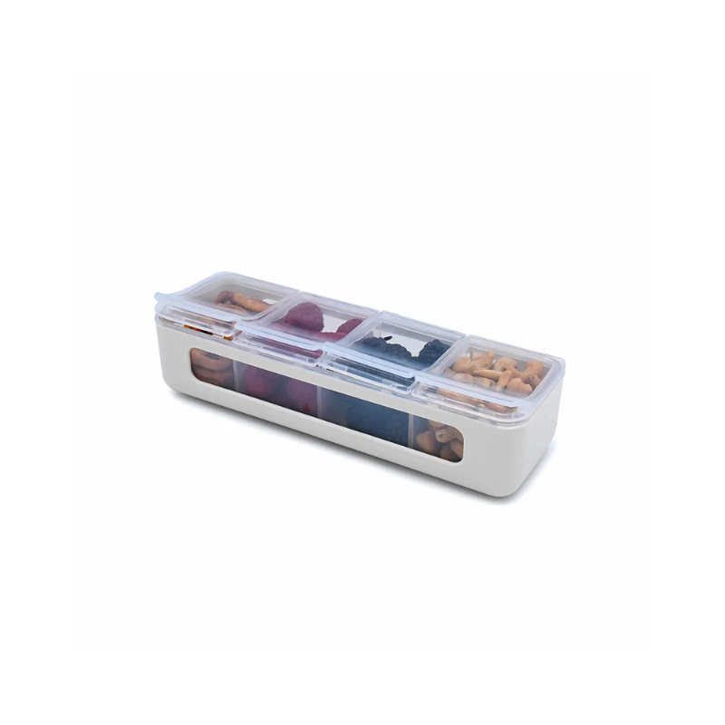 Melii Snackle Box- 4 Compartment - Ivory