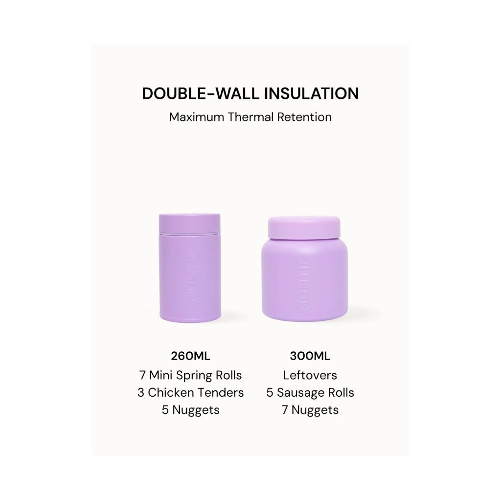 Montiico Insulated Snack Pot 260ml - Lilac