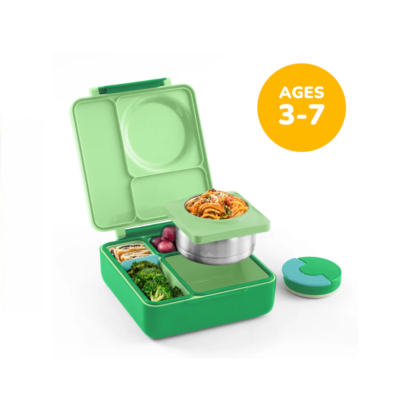 OmieBox Insulated Bento Lunch Box for Kids – Hot & Cold Lunchbox with Thermos
