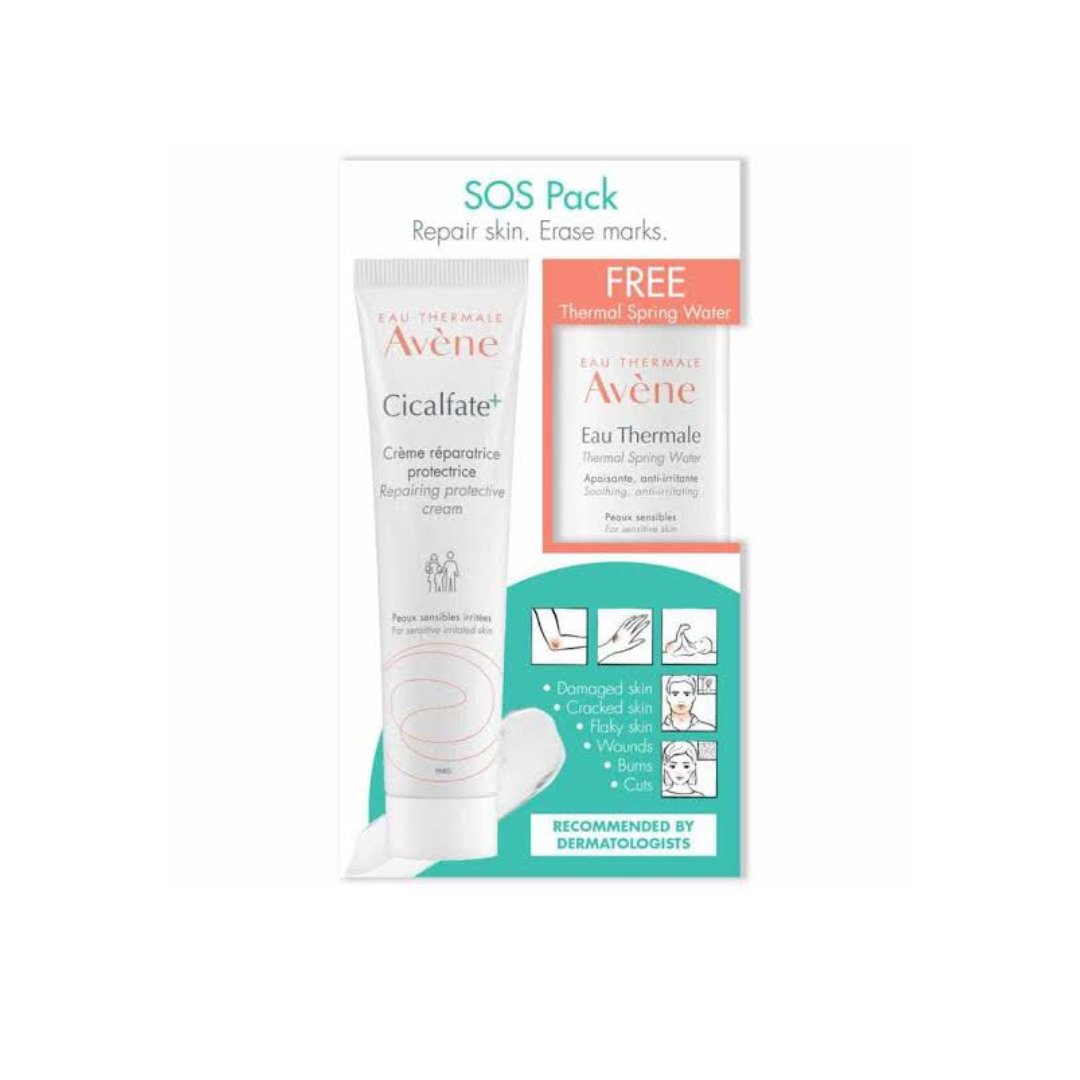 Avene SOS Pack Cicalfate Cream + Thermal Spring Water