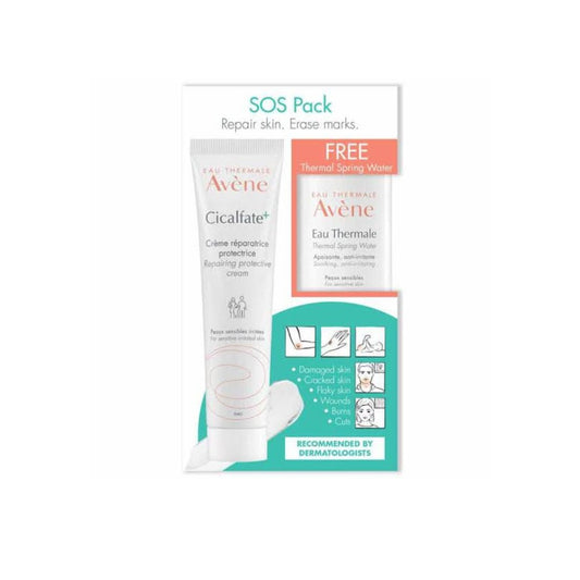 Avene SOS Pack Cicalfate Cream + Thermal Spring Water