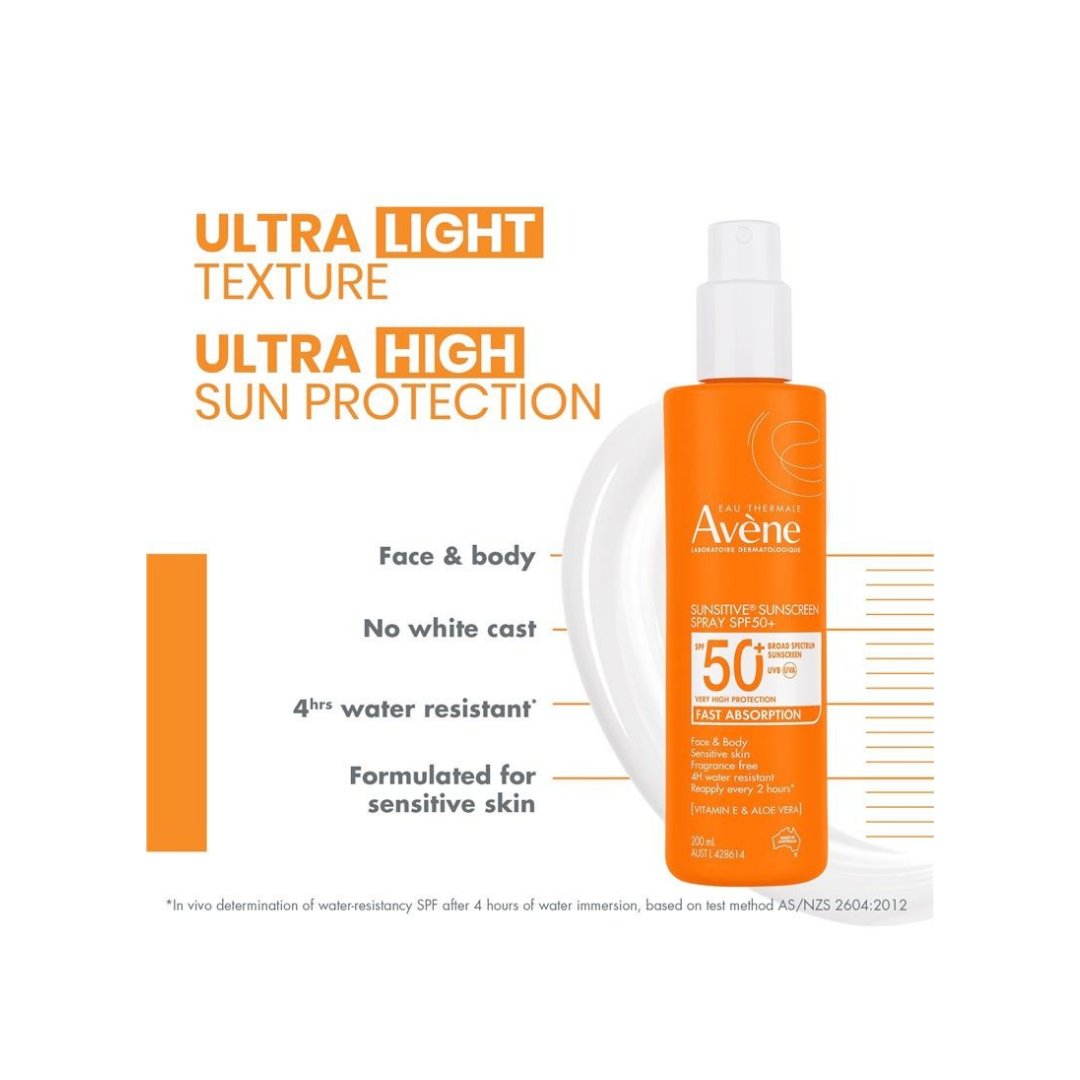 Avene Sunsitive Sunscreen Spray SPF 50+ 200ml