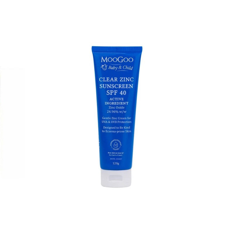 MooGoo Baby & Child Clear Zinc Sunscreen SPF40 120g