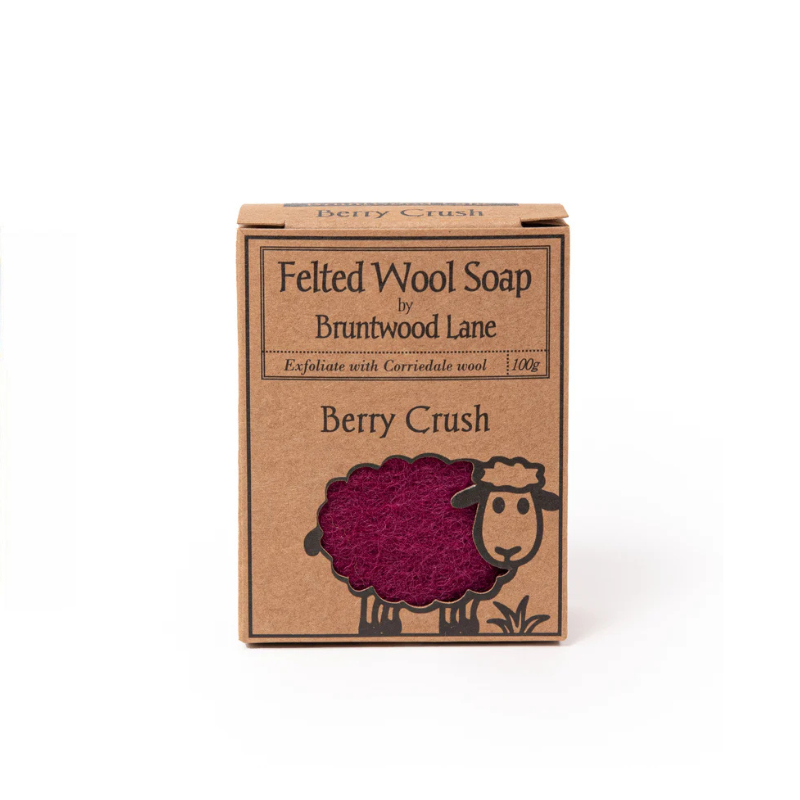 Bruntwood Lane Felted Wool Soap 100gm - Berry Crush