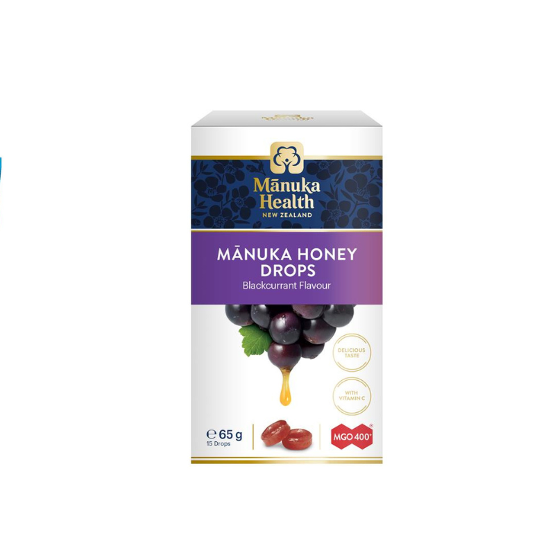 Manuka Health Manuka Honey Lozenge Drops Blackcurrant 15 Pack 65g