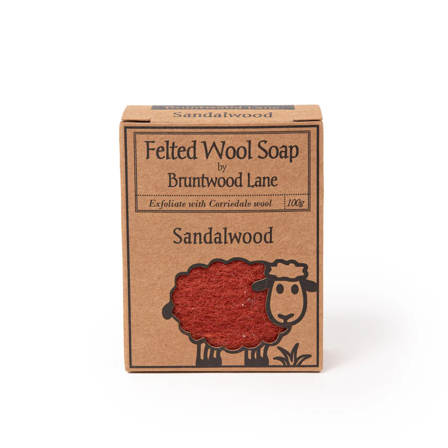 Bruntwood Lane Felted Wool Soap 100gm - Sanderwood