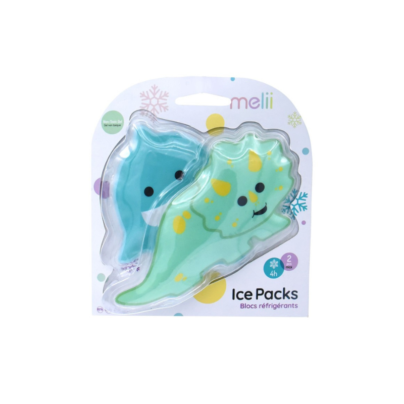 Melii Gel Ice 2 Pack - Dino + Shark