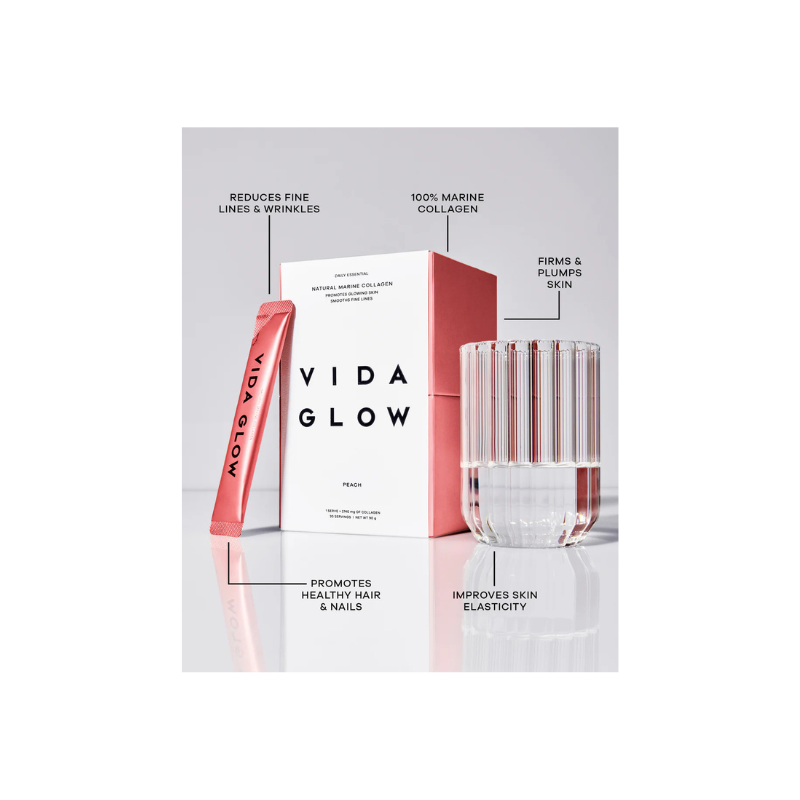 Vida Glow Natural Marine Collagen Sachets - Peach