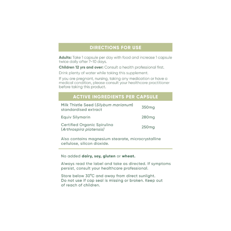 Lifestream Milk Thistle Detox+ 60 VegeCapsules