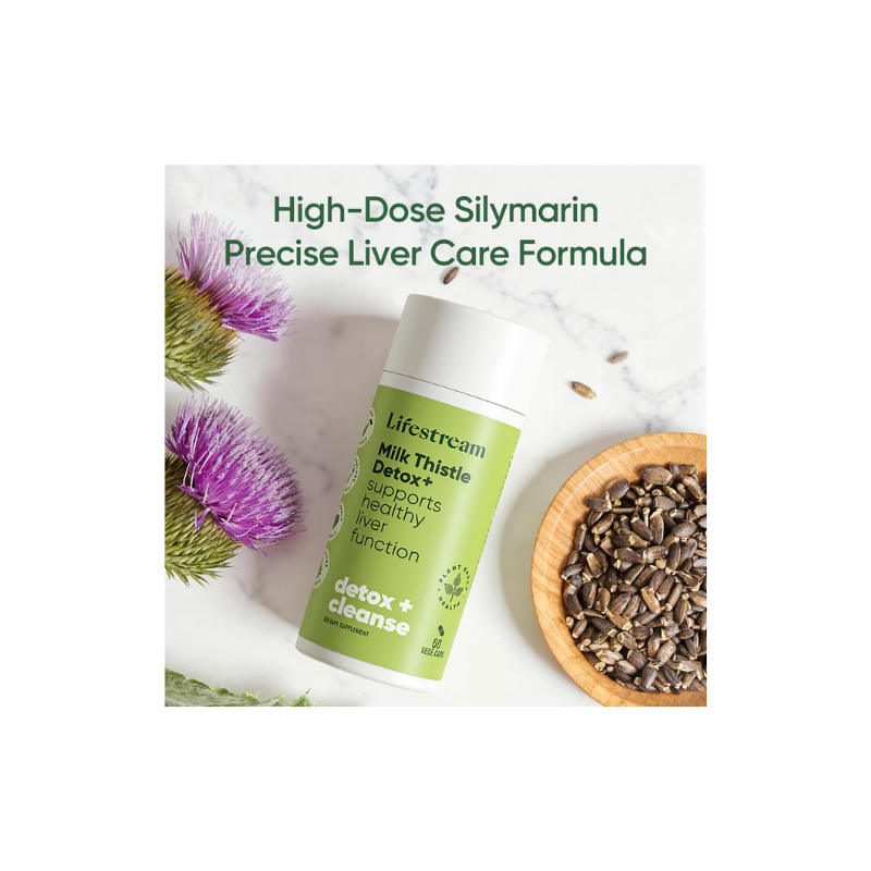 Lifestream Milk Thistle Detox+ 60 VegeCapsules