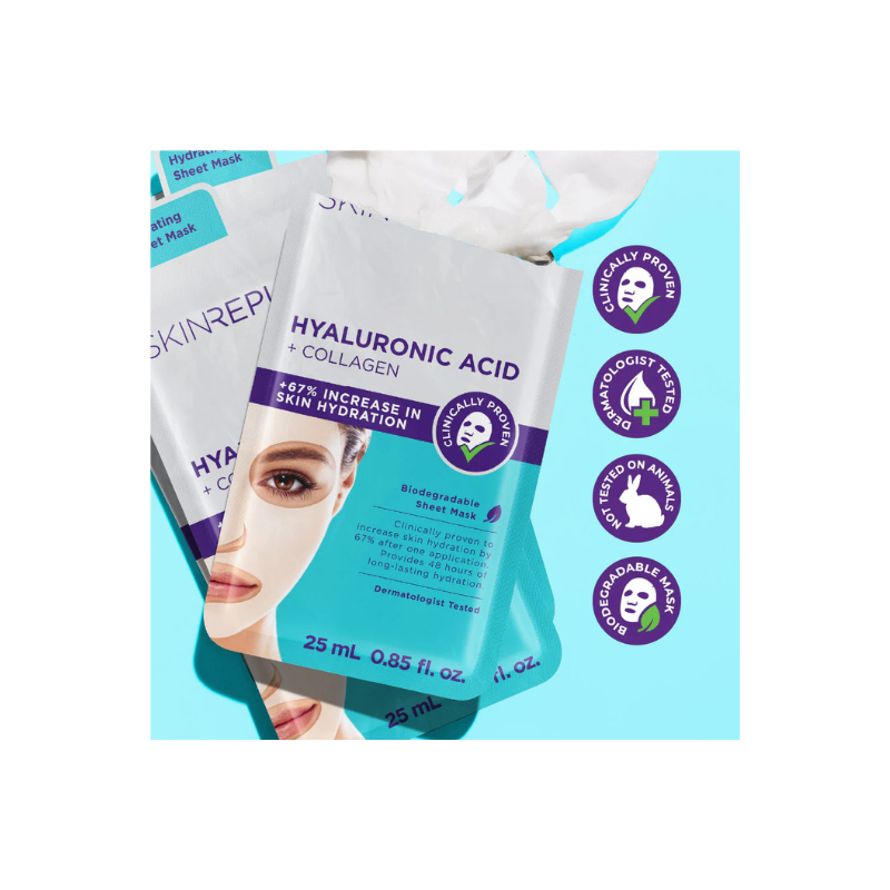 Skin Republic Hyaluronic Acid & Collagen Face Mask 25ml