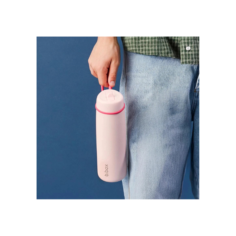 B.Box Insulated Flip Top Bottle Pink Paradise 690ml