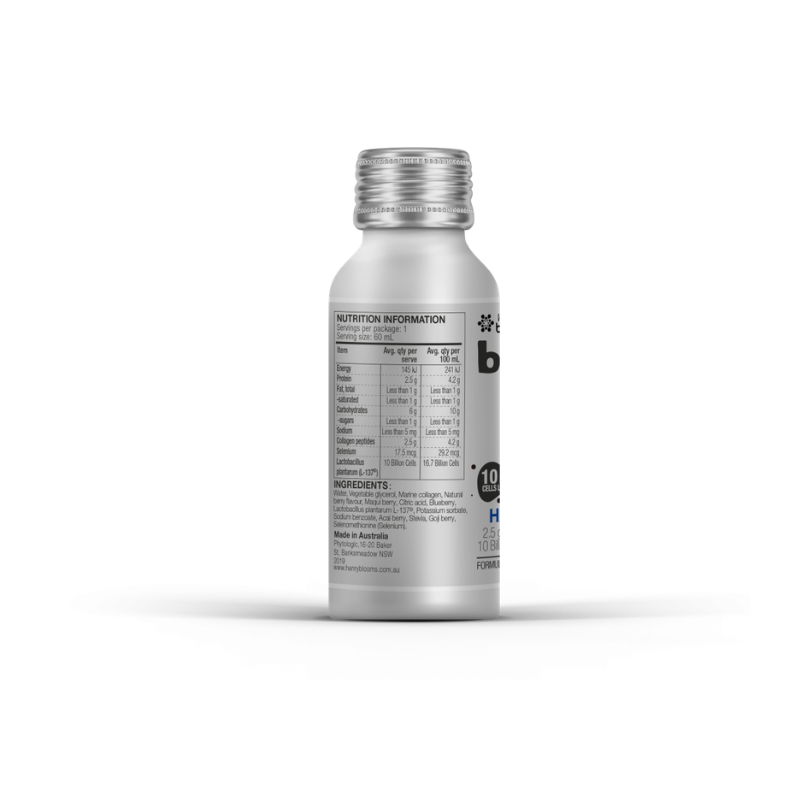 BellyMe Hair Nail Skin Collagen +Selenium 60 mL（Natural Berry Flavour）