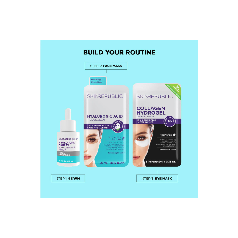Skin Republic Hyaluronic Acid & Collagen Face Mask 25ml