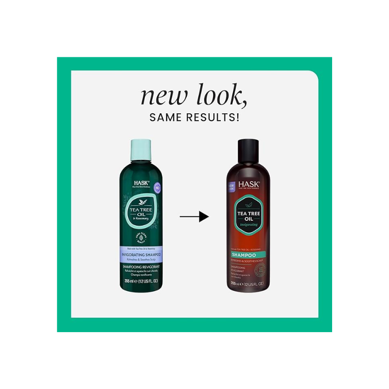 Hask Tea Tree & Rosemary Shampoo 355ml