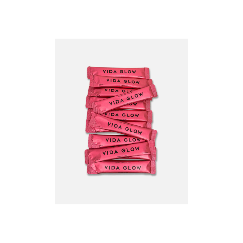 Vida Glow Natural Marine Collagen Sachets - Cranberry & Lime