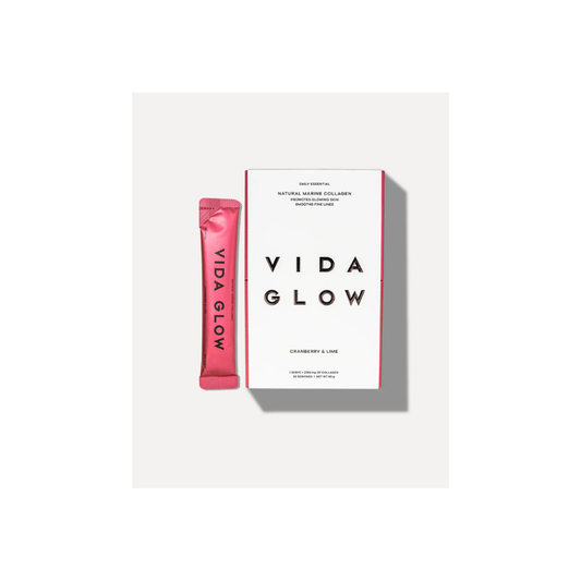 Vida Glow Natural Marine Collagen Sachets - Cranberry & Lime