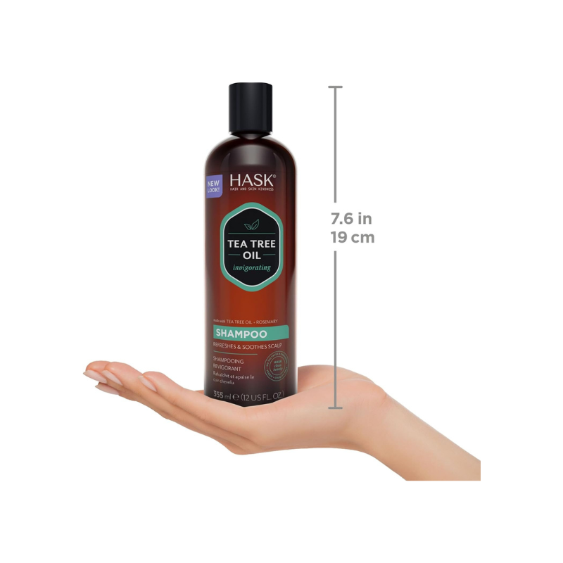 Hask Tea Tree & Rosemary Shampoo 355ml