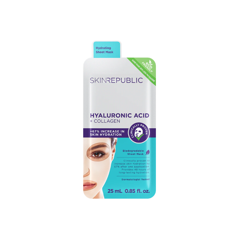Skin Republic Hyaluronic Acid & Collagen Face Mask 25ml