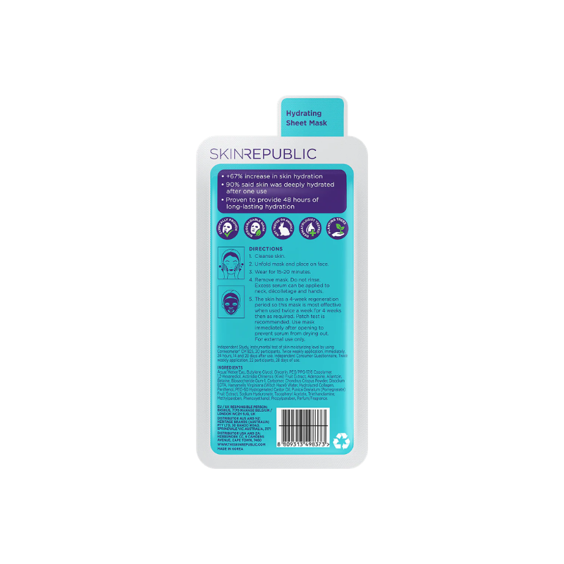 Skin Republic Hyaluronic Acid & Collagen Face Mask 25ml