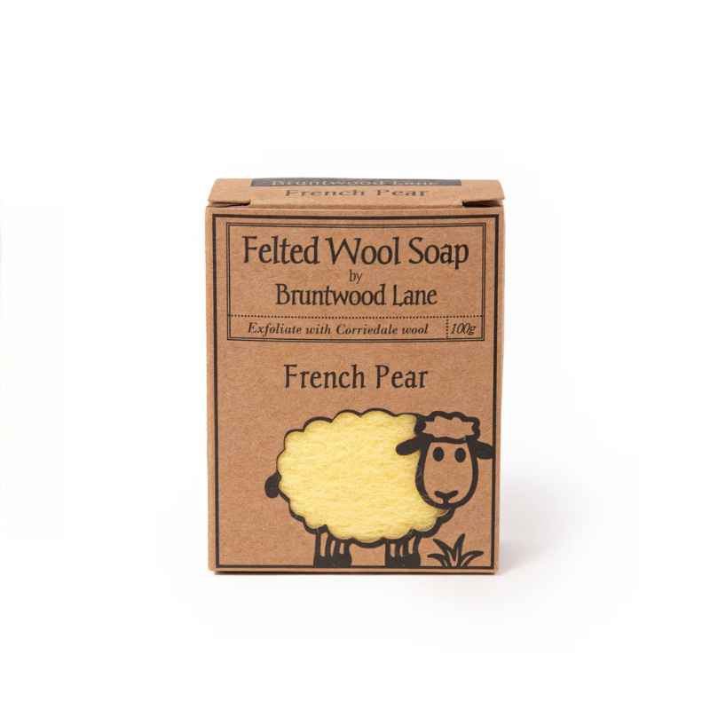 Bruntwood Lane Felted Wool Soap 100gm - French Pear