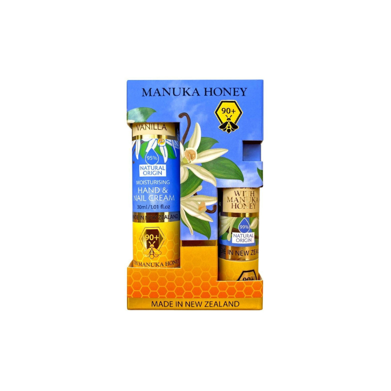 The Natural Land French Vanilla Hand Cream & Lip Balm Set