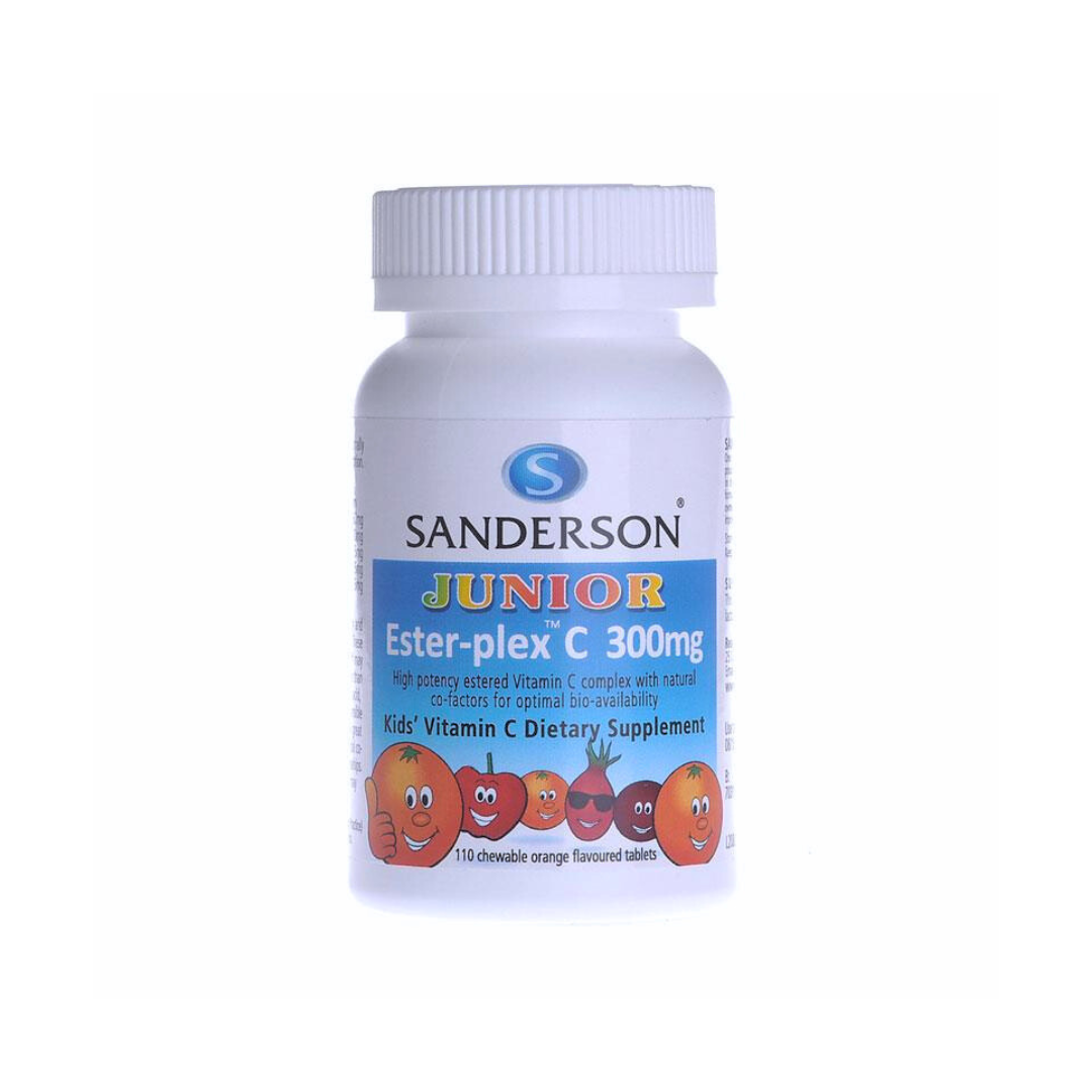 Sanderson Junior Ester-plex C 300 mg Orange Chewable 110 Tablets ...