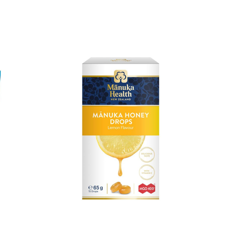 Manuka Health Manuka Honey Lozenge Drops Lemon 15 Pack 65g