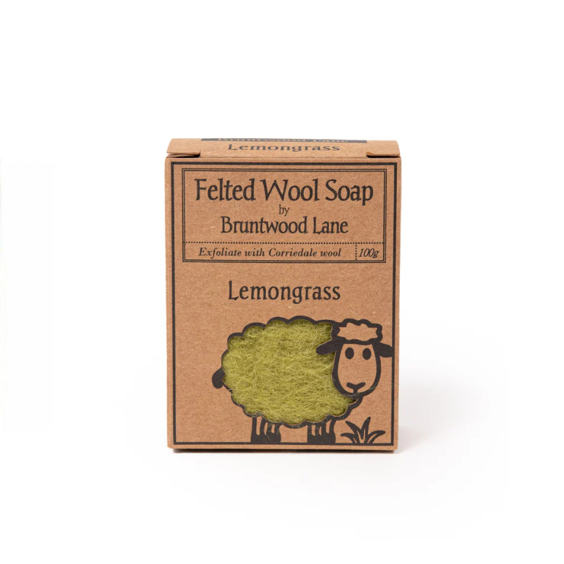 Bruntwood Lane Felted Wool Soap 100gm - Lemongrass