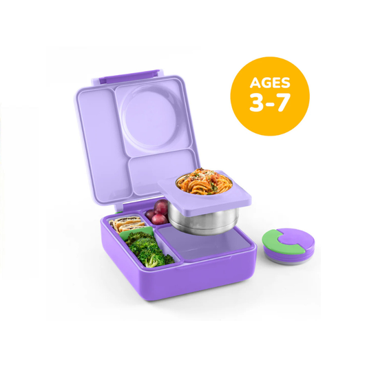 OmieBox Insulated Bento Lunch Box for Kids – Hot & Cold Lunchbox with Thermos