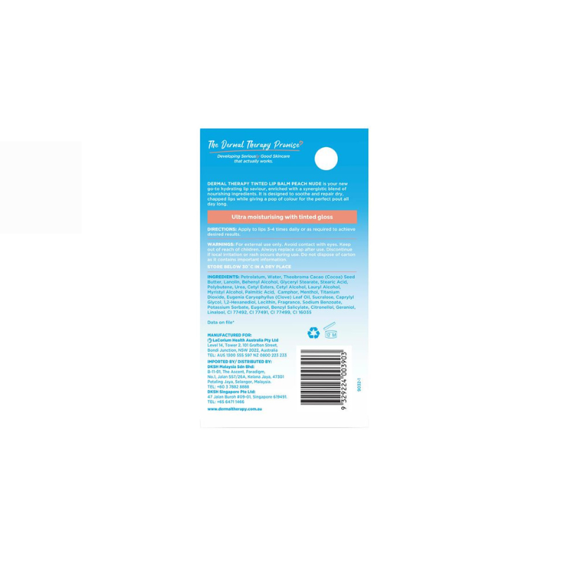 Dermal Therapy Tinted Lip Balm Peach Nude 8g