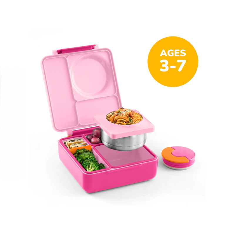 OmieBox Insulated Bento Lunch Box for Kids – Hot & Cold Lunchbox with Thermos