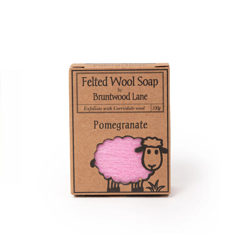 Bruntwood Lane Felted Wool Soap 100gm - Pomegranate