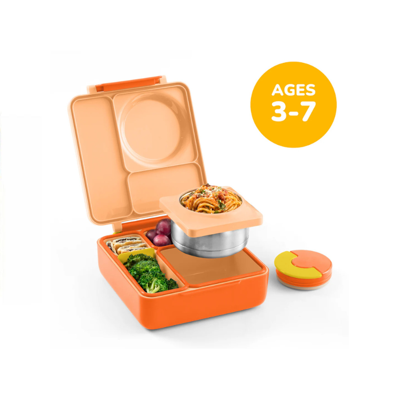 OmieBox Insulated Bento Lunch Box for Kids – Hot & Cold Lunchbox with Thermos