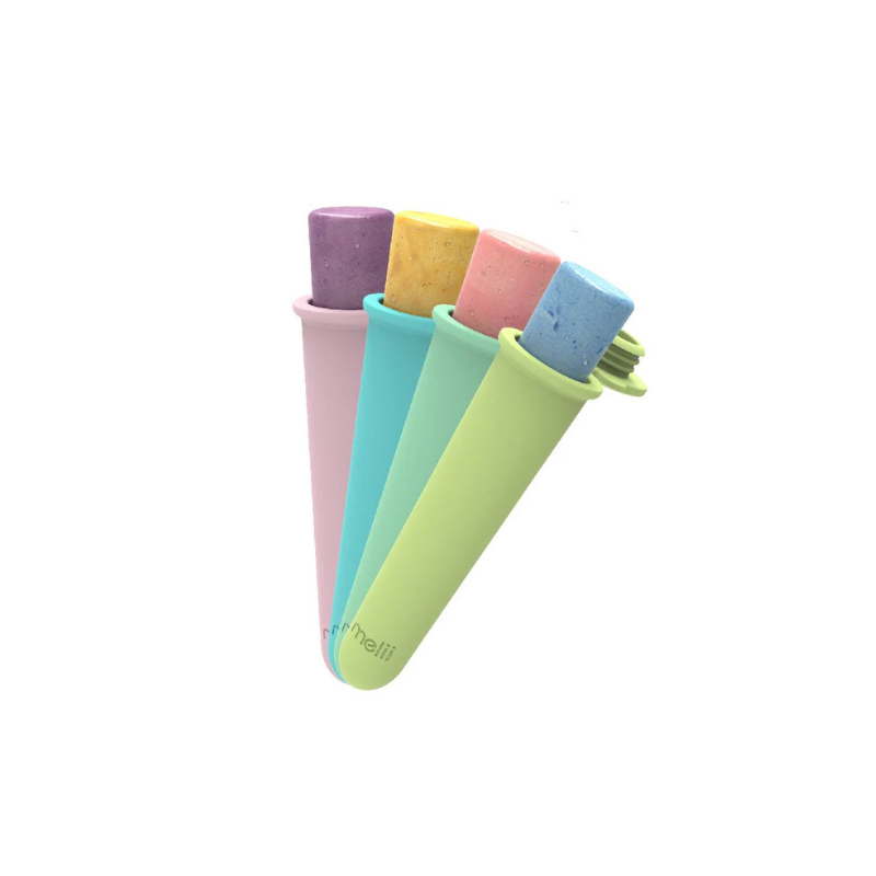 Melii Silicone Push Pops - 4 Pack with Tray