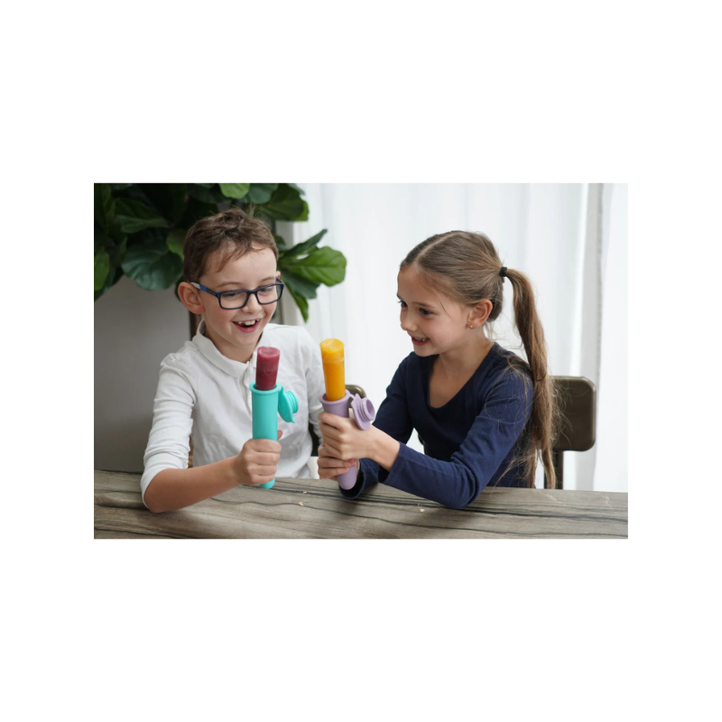 Melii Silicone Push Pops - 4 Pack with Tray