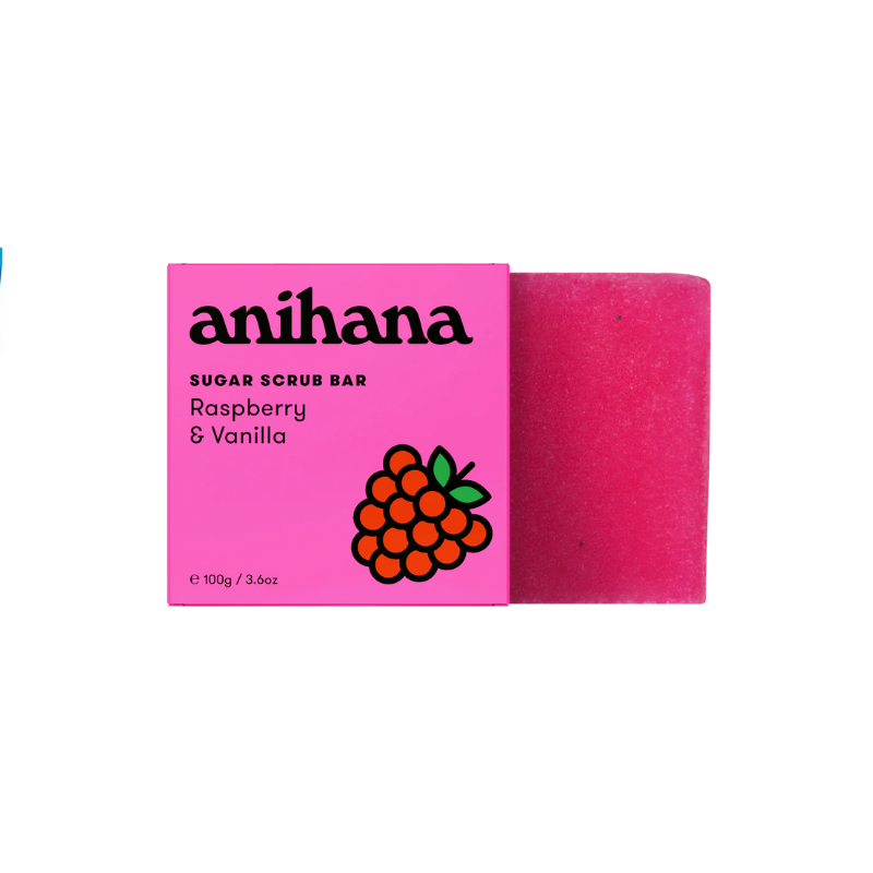 Anihana Sugar Scrub Bar Raspberry & Vanilla 100g