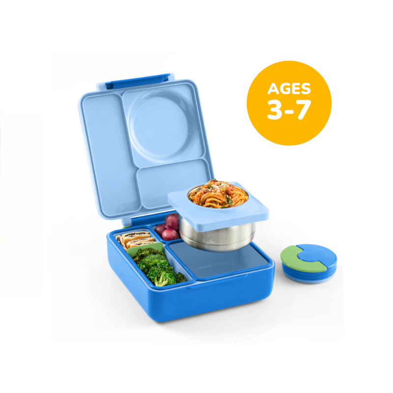 OmieBox Insulated Bento Lunch Box for Kids – Hot & Cold Lunchbox with Thermos