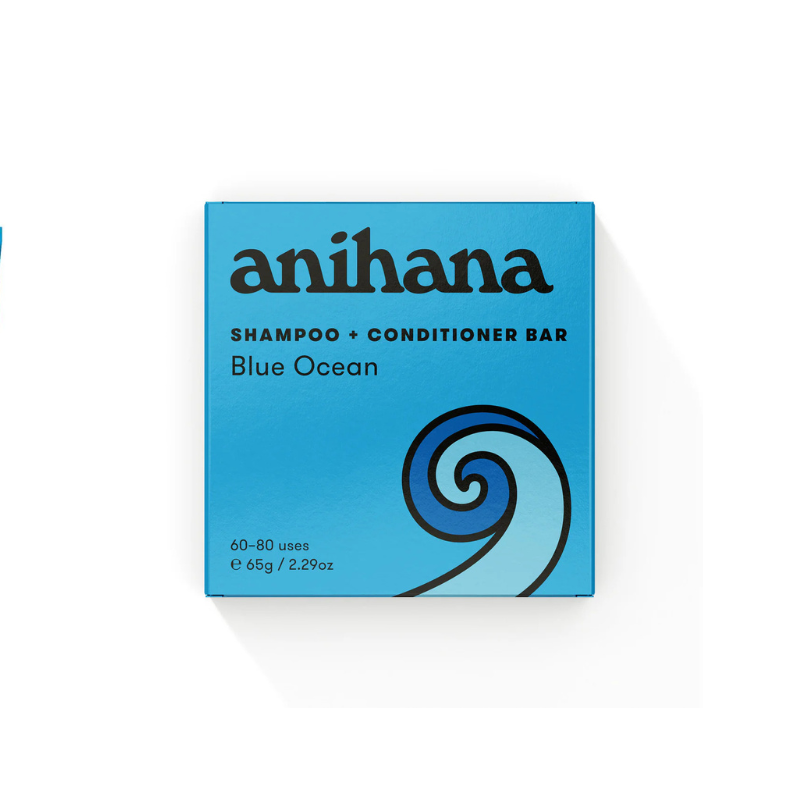 Anihana Shampoo & Conditioner Bar Blue Ocean 2 In 1 65g
