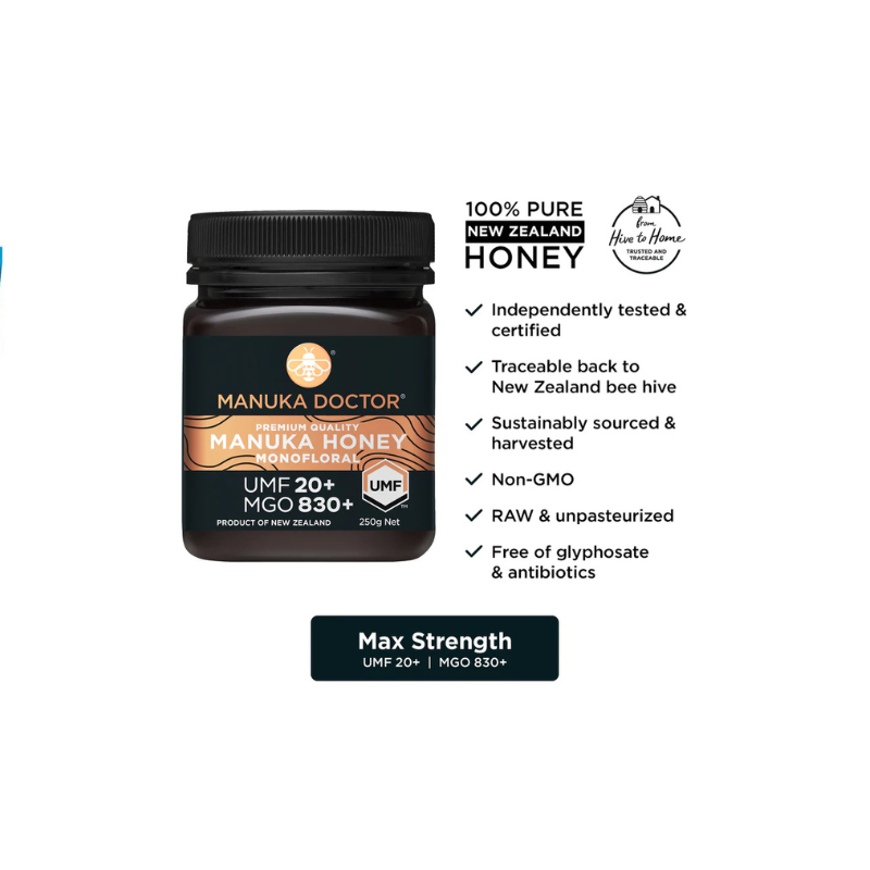 UMF 20+ Monofloral Manuka Honey 250g